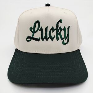 OTTO Cream and Green Lucky Hat